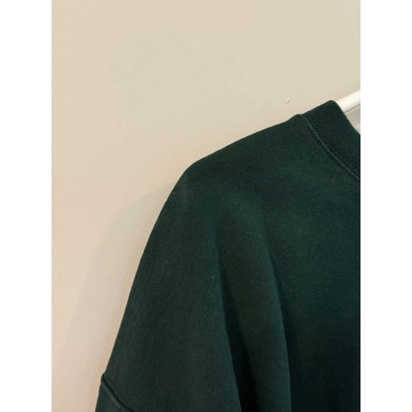 Women's THE BAR Hunter Green Varsity Sweatshirt Large with White Logo - Picture 10 of 11